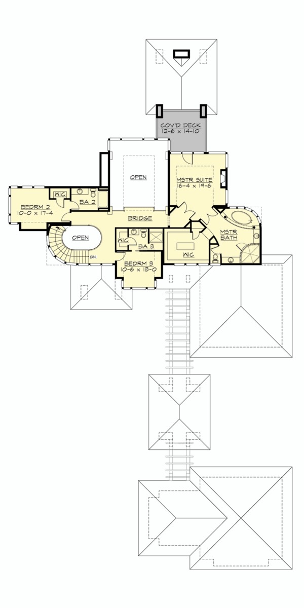 Home Plan - Prairie Floor Plan - Upper Floor Plan #132-566