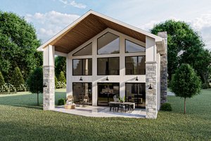 Barndominium Exterior - Front Elevation Plan #455-260
