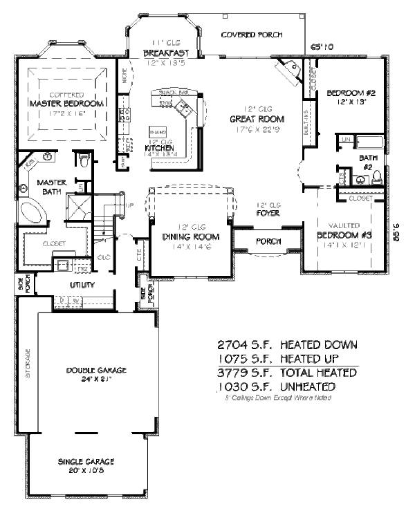 European Floor Plan - Main Floor Plan #424-12