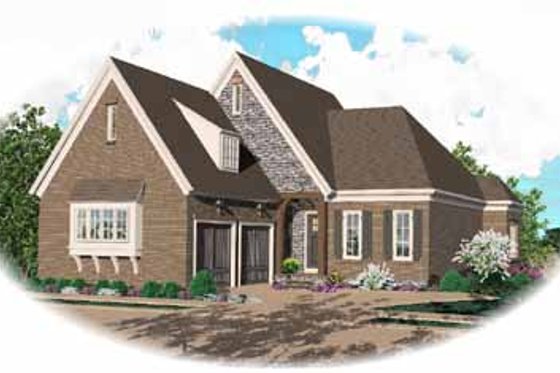 Exterior - Front Elevation for Traditional House Plan #81-381 - 3 bed, 3 bath