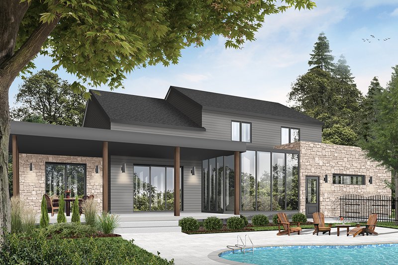 Home Plan - Exterior - Rear Elevation for Farmhouse House Plan #23-2691 - 4 bed, 3.5 bath