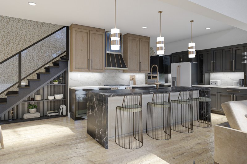 Architectural House Design - Interior - Kitchen for Cabin House Plan #455-297 - 2 bed, 2 bath