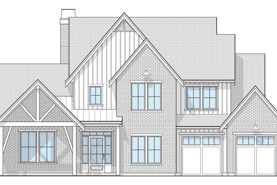 Exterior - Front Elevation 4 for Farmhouse House Plan #1114-11 - 4 bed, 3.5 bath