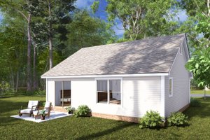 Exterior - Rear Elevation for Cottage House Plan #513-2273 - 2 bed, 2 bath