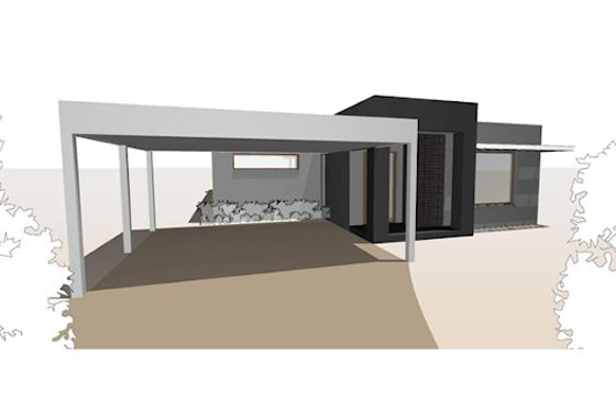 Exterior - Other Elevation 3 for Modern House Plan #496-9 - 4 bed, 2 bath