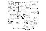 Prairie Style House Plan - 4 Beds 3 Baths 2690 Sq/Ft Plan #48-1099 