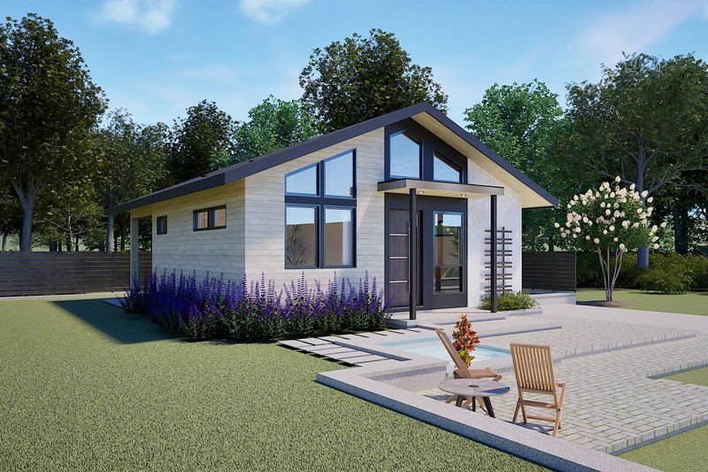 Plan 1105-10 — Modern, 600 sq ft (Houseplans.com)