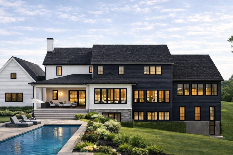 Architectural House Design - Exterior - Front Elevation 3 for Farmhouse House Plan #928-401 - 4 bed, 4.5 bath