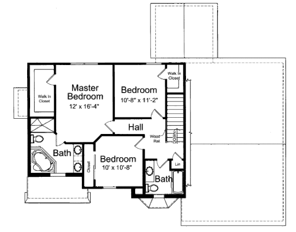Dream House Plan - Country Floor Plan - Upper Floor Plan #46-452