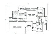 European Style House Plan - 4 Beds 5 Baths 3439 Sq/Ft Plan #67-442 