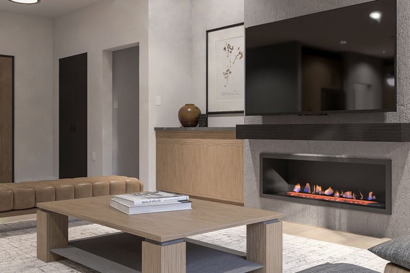 House Design - Interior - Family Room 2 for Modern House Plan #455-747 - 3 bed, 2 bath
