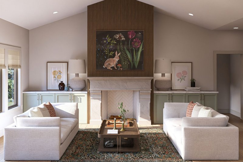 Home Plan - Interior - Family Room for Traditional House Plan #455-349 - 4 bed, 3 bath