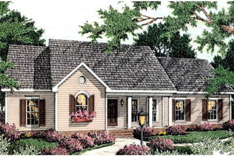 House Blueprint - Cottage Exterior - Front Elevation Plan #406-123