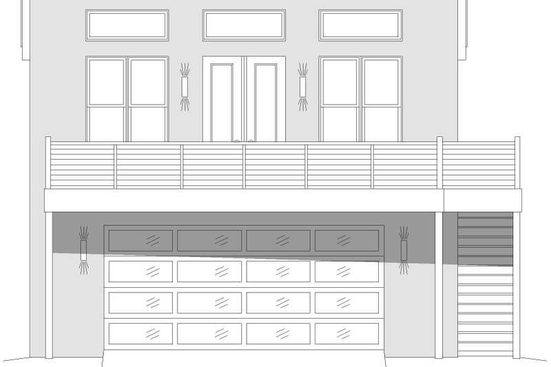 Architectural House Design - Exterior - Front Elevation 3 for Contemporary House Plan #932-950 - 3 bed, 2 bath