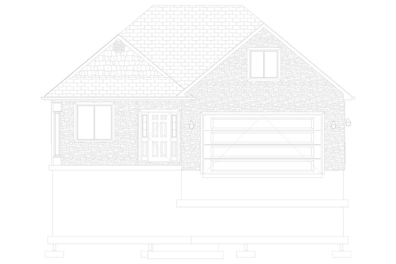 House Plan Design - Exterior - Front Elevation 6 for Ranch House Plan #1060-5 - 5 bed, 3 bath