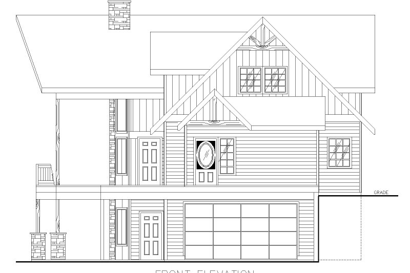 Home Plan - Exterior - Front Elevation 3 for Traditional House Plan #117-916 - 3 bed, 2.5 bath