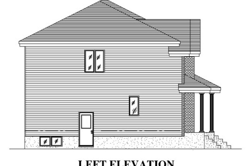 House Design - Exterior - Other Elevation 1 for Traditional House Plan #138-350 - 6 bed, 3.5 bath