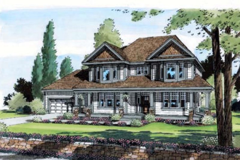 Traditional Style House Plan - 4 Beds 2.5 Baths 2861 Sq/Ft Plan #312-464