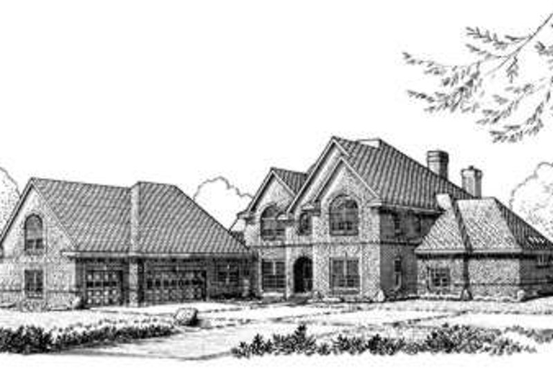 Dream House Plan - European Exterior - Front Elevation Plan #410-398