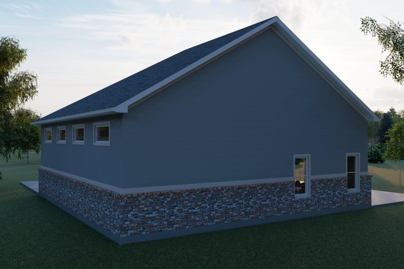 Architectural House Design - Exterior - Rear Elevation for Traditional House Plan #1060-126, 1 bath