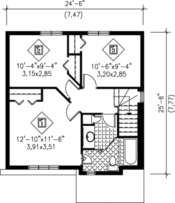 Floor Plan - Upper Floor Plan #25-4247