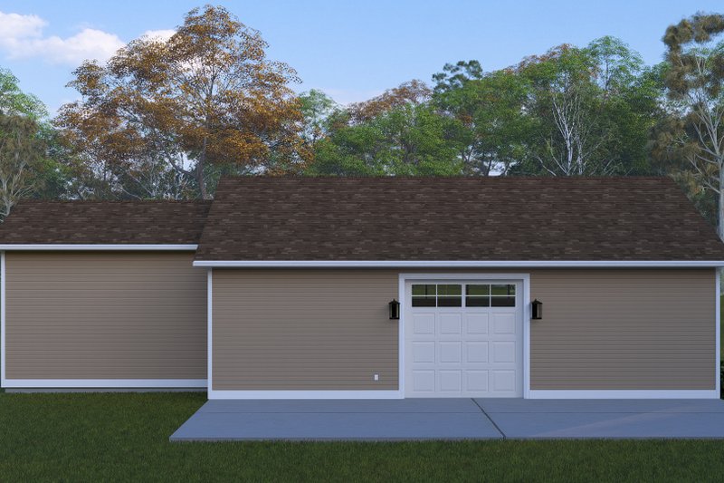 House Blueprint - Exterior - Rear Elevation 3 for Traditional House Plan #1060-480, 0 bath