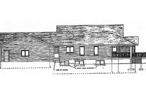 Exterior - Rear Elevation for Traditional House Plan #409-1116 - 3 bed, 2 bath