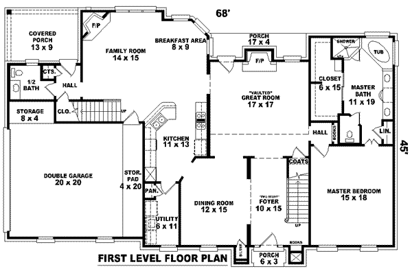 European Floor Plan - Main Floor Plan #81-1054