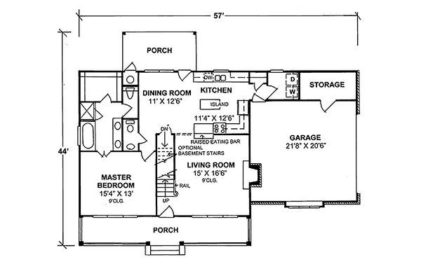 Home Plan - Traditional house plan style, floor plan