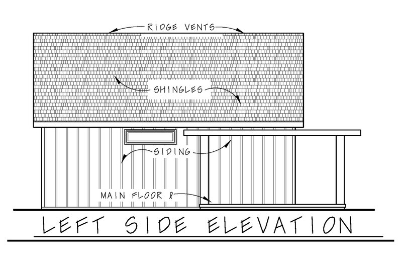 Architectural House Design - Exterior - Other Elevation for Contemporary House Plan #20-2511 - 2 bed, 1 bath