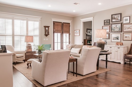 Interior - Family Room for European House Plan #430-168 - 3 bed, 2 bath