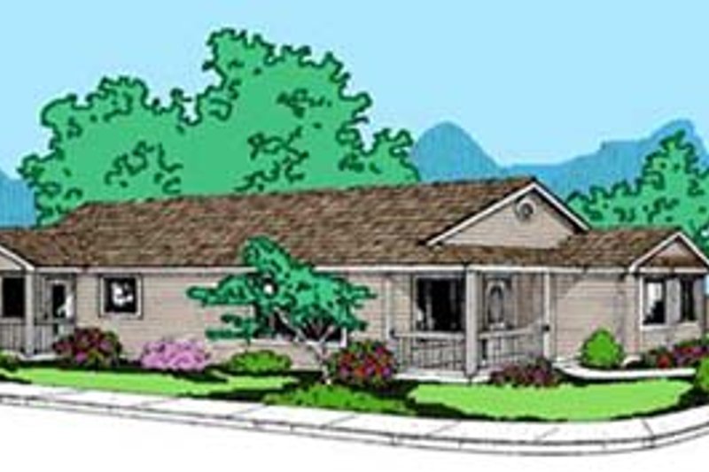 Dream House Plan - Ranch Exterior - Front Elevation Plan #60-578