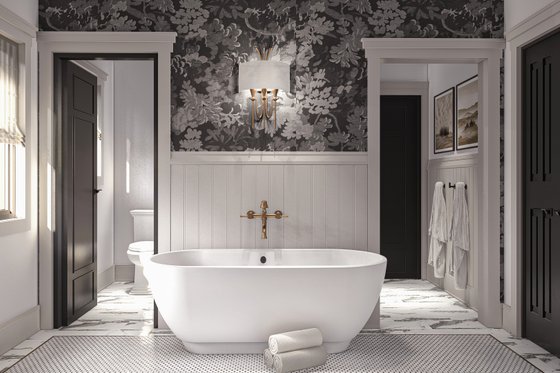 Interior - Master Bathroom 1 for Colonial House Plan #455-467 - 3 bed, 3.5 bath