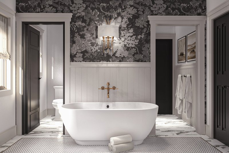 House Blueprint - Interior - Master Bathroom 1 for Colonial House Plan #455-467 - 3 bed, 3.5 bath