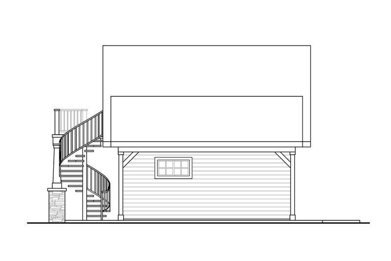 House Blueprint - Exterior - Other Elevation 1 for Cottage House Plan #124-1221, 1 bath