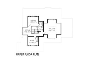 Floor Plan - Upper Floor for Craftsman House Plan #920-5 - 4 bed, 3 bath