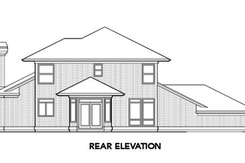 Home Plan - Exterior - Rear Elevation for Prairie House Plan #48-324 - 3 bed, 2.5 bath