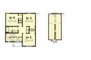 European Style House Plan - 4 Beds 2.5 Baths 2084 Sq/Ft Plan #16-207 