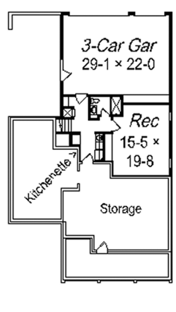 Southern Floor Plan - Lower Floor Plan #329-318