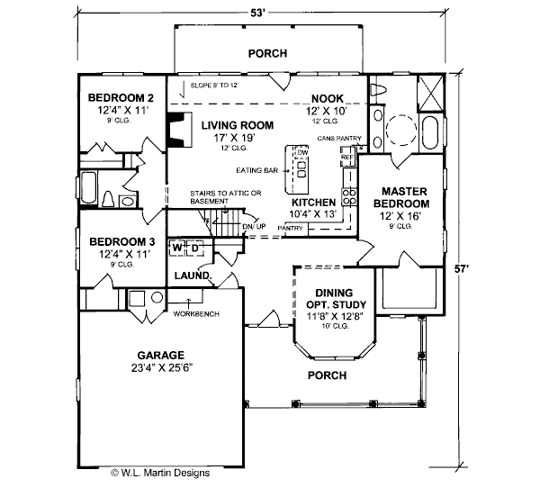 Home Plan - Traditional Floor Plan - Main Floor Plan #20-382