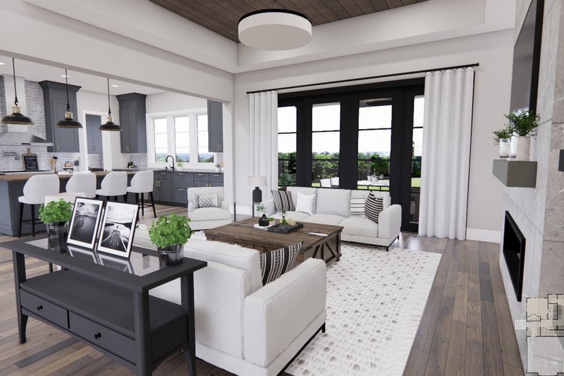 House Plan Design - Interior - Family Room for Farmhouse House Plan #51-1223 - 3 bed, 3 bath