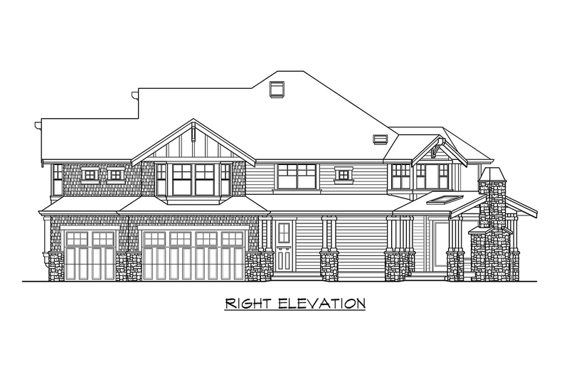 Dream House Plan - Exterior - Other Elevation 2 for Craftsman House Plan #132-186 - 4 bed, 3.5 bath