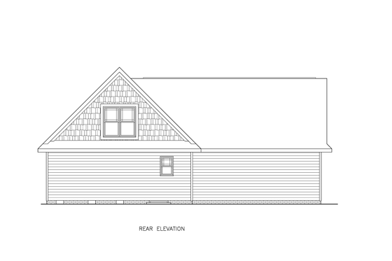 Exterior - Other Elevation for Traditional House Plan #54-614 - 3 bed, 2 bath