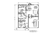 Bungalow Style House Plan - 3 Beds 2 Baths 1389 Sq/Ft Plan #53-436 