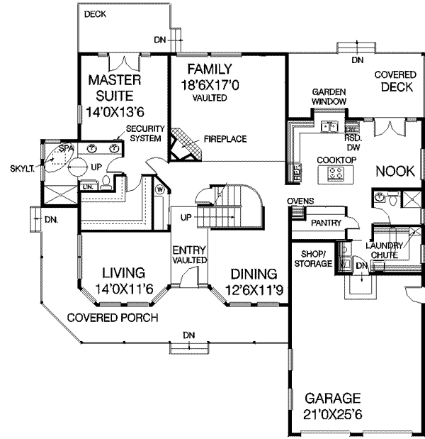 House Plan Design - Traditional Floor Plan - Main Floor Plan #60-236