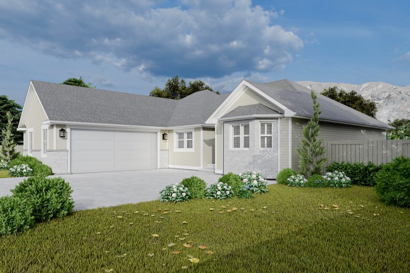 House Design - Exterior - Front Elevation 3 for Traditional House Plan #1060-225 - 3 bed, 2 bath