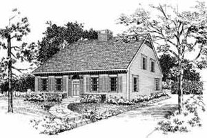Colonial Exterior - Front Elevation Plan #72-381