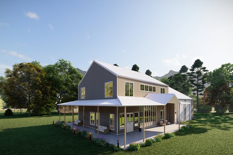 Home Plan - Exterior - Other Elevation 2 for Barndominium House Plan #1107-26 - 5 bed, 4 bath