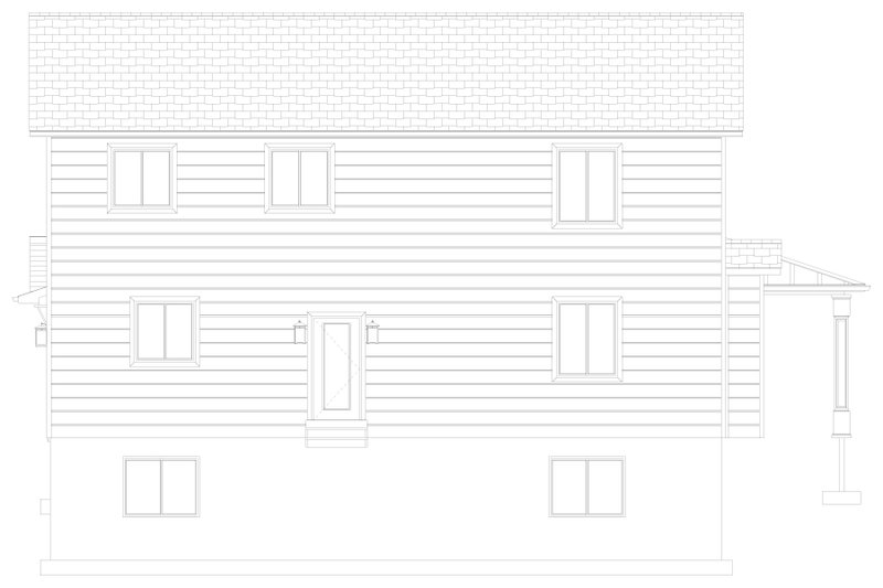 House Plan Design - Exterior - Rear Elevation 2 for Farmhouse House Plan #1060-250 - 3 bed, 2.5 bath