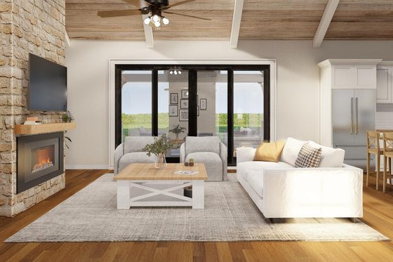 Interior - Family Room 2 for Farmhouse House Plan #923-346 - 4 bed, 3.5 bath